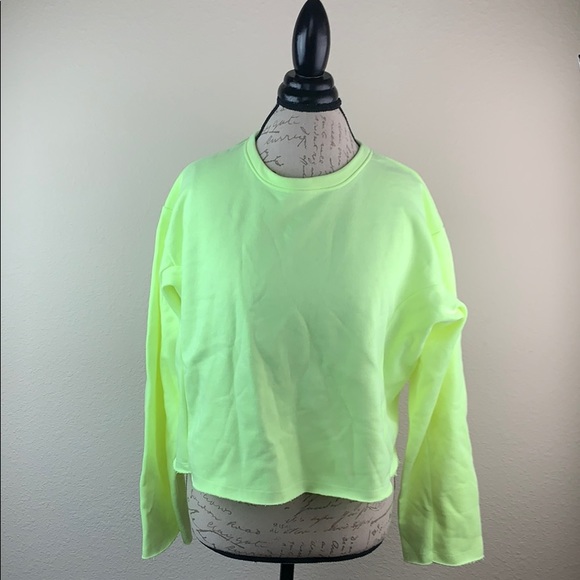 Zara Tops - Zara M Neon Yellow Pull Over Sweater Top